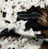 Piel de Conejo Estampado de Vaca Felpa Patrón de Leche Tela para Ropa Material Falso Patrón de Piel de Animal Muñeco Cojín para Lanzar Otoño Invierno