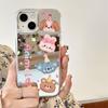 Bonita funda para iPhone 13, 14, Pro Max, Apple 11, suave, transparente, con espejo galvanizado, sencilla, con diseño de animales de fiesta