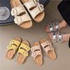 Mao Mao Sapatos Sola Plataforma Birkenstocks Feminino Verão 2025 Estilo Francês Sandálias Abertas na Ponta Romanas para Saia Delicada Praia JX3301