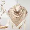Lenço Quadrado Fino de Seda e Lã para Primavera e Verão o Ano Todo Feminino 200 Xale Étnico Lenço para Ar Condicionado Feminino Customização de Fábrica