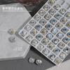 Xiaohongshu Celebridad de Internet Popular Decoración de Uñas Punta Inferior Cuadrado Grueso Diamante Joyería de Arte de Uñas Diamante de Vidrio Diamante Accesorios Portátiles Venta al por Mayor
