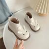 Botas para Niña Botas de Piel Cómodas Primavera 2025 Nuevas Suela Suave para Niña Pequeña Botas Cortas Versátiles Botas de Princesa Elegantes para Niños