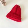 Chapéu de lã tricotada elástica de cor sólida, outono e inverno, quente, chapéu coringa, chapéu frio, moda masculina e feminina, chapéu de pulôver, comércio exterior, atacado