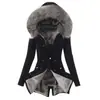 Parka de Algodón Cálida Ajustada para Mujer Amazon Chaqueta Gruesa de Algodón con Cuello de Piel y Capucha para Protección contra el Frío de Otoño e Invierno