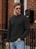 Sudadera pesada para hombre de estilo europeo y americano, de sitio web independiente, con patrón jacquard texturizado, camisa Henley casual suelta talla europea TK