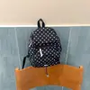 Mochila estudantil de bolinhas estilo floresta, mochila estudantil casual leve, mini mochila nova de alta aparência