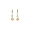Brincos de Gancho de Prata Yuebao Jewelry Amethyst S925 Banhado a Ouro Cristal Amarelo Torre Ruyi Novo Estilo Chinês Em Estoque