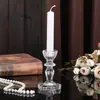 Candelabro de vidro transparente estilo europeu Amazon estilo ins simples romântico mesa de jantar Candelabro restaurante hotel taça vela