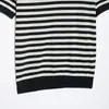 Atacado de roupas femininas transfronteiriças verão 2026 novo estilo europeu e americano retrô listrado de manga curta malha polo 3390100