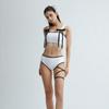 Traje de baño 2025 Nuevo Estilo Dividido de Cintura Alta con Cuerda Cubriendo el Vientre y Aspecto Adelgazante para Resort de Playa y Aguas Termales para Mujer [Envío Directo]