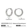 Diseño Silencioso y Elegante, Estilo Clásico Pendientes de Aro con Resorte de Acero Inoxidable Chapado en Oro de 18 Quilates, Pendientes Grandes, Joyería de Acero Inoxidable al por Mayor