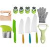 Cuchillo de plástico para niños, cuchillo de plástico para educación temprana para niños, cuchillo para pasteles, cuchillo para frutas, cuchillo para cortar verduras, no daña las manos, cuchillo para niños.