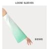 Mangas protectoras solares de seda de hielo para mujer, de verano, holgadas, con forma de cuerno, para brazos, protección solar, protección UV, para conducir y montar, tallas grandes