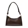 Bolsa Tote de Comércio Exterior com Padrão de Crocodilo, Textura Simples, Moderna, Bolsa de Ombro, Bolsa de Mão Tendência, para o Trabalho, Portátil, Ombro Único, Bolsa Feminina