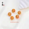 Cuentas de Esmalte Cloisonné de 8 mm, Cuentas de Cobre con Patrón Tradicional de Nube Azul Quemado, Accesorios para Pulseras DIY, Cuentas Espaciadoras, Cuentas Sueltas