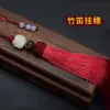 Flauta de loto flauta de oreja colgante para oreja accesorios para la oreja flauta de bambú piezas colgantes para la oreja flauta horizontal borla para la oreja accesorios de instrumentos musicales para la oreja
