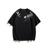 Studio One Marca Americana Trendy Estilo Preppy Bordado Floral Camiseta de Algodón para Hombre y Mujer Suelta Verano Manga Corta Gk432