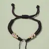 Pulseira de Nó de Flor de Pessegueiro Semi-Acabada, Tecelagem Manual de Fio de Cinco Cores para o Ano de Nascimento, Pulseira DIY para Adulto, Joia de Corda Trançada Atacado