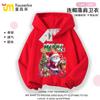 Papai Noel Top Suéter de Natal Boneco de Neve Rena Veludo Plus Moletom com Capuz Infantil Estampado Manga Longa