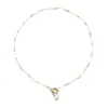 Collar de Perlas Estrelladas de Lujo de Nicho con Colgante Natural de Gota de Agua, Cadena Delicada para Clavícula para Mujer, Adecuado para el Trayecto Diario