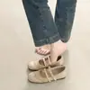 Zapatos Mary Jane retro de estilo francés con punta cuadrada y una sola tira para mujer, nuevo modelo 2026, bailarinas poco profundas