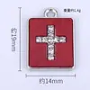 Nuevo Colgante Cruz Rectangular Creativo Más Vendido Colgante Individual Material para Accesorios DIY Placa Aleación Galvanizada Al Por Mayor