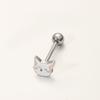 Novo Aço Inoxidável Pingando Óleo Língua de Amor Unha Atacado Zircônia Personalizada Anel de Língua de Estrela Joias para Piercing Corporal