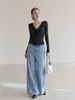 Nuevo suéter de punto elegante estilo francés para otoño, diseño simple, adelgazante y versátil, de manga larga para mujer