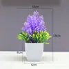 Plantas Artificiales Más Vendidas Transfronterizas, Plantas Falsas, Plantas Verdes, Decoración para Interiores y Exteriores, Lavanda en Maceta de Plástico, Adornos de Plantas Pequeñas en Maceta