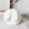 Bolsa Coelho de Pelúcia para Mulheres, Transversal, Estilo K, Bolsa Fofa de Pelúcia, Outono e Inverno Nova Bolsa de Clipe Orelhas de Coelho, Bolsa de Clipe