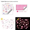 Pegatinas de Pared Simples de Estrellas y Nubes Rosas Luminosas para Dormitorio, Sala de Estar, Habitación Infantil Decoración de Pared de Fondo, Autoadhesivas