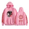 Nuevo suéter con capucha de moda casual holgada con estampado de anime periférico de leyenda estilo espada de venta caliente para hombre y mujer