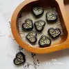 Serie Negra Retro Pájaro de Cerámica Glaseada Checo Doméstico Hojas Hechas a Mano Calco Oro Pulsera DIY Material Accesorios