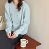 Cardigan de Tricô Fresco Tridimensional de Cereja Estilo Coreano Outono e Inverno Gola Redonda de Botão Único Suave Macio Cera Redutor de Idade Jaqueta Suéter