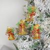 Colgante de campana navideña Jingchen Campana dorada navideña Decoraciones colgantes para árbol de Navidad Suministros para decoración navideña