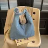 Bolso de Hombro Único de Mezclilla Lavada Nuevo para Mujer Bolso de Mano de Gran Capacidad Bolso Versátil Simple de Axila Bolso Tote para Viajes