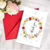 Conjunto de cartões de agradecimento para compra direta internacional com envelope, podem ser escritos à mão com mensagens e bênçãos, cartões de texto dobráveis