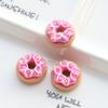 Simulação Comida e Jogo Donut Jóias DIY Acessórios Creme Cola Celular Shell Beleza Chaveiro Pingente Materiais Artesanais