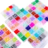 Caixa de conjunto de contas de vidro gelatina de 8mm em duas cores material para embalagem acessório manual DIY materiais contas para pulseira