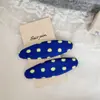Estilo Coreano Cor Retrô Blocos de Cor Bolinhas Oval Clipe BB Textura Nicho Clipe Lateral Acessório de Cabelo Franja Cabelo Fino Clipe de Cabelo