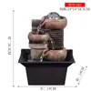 Oito Direções Trazem Riqueza Fonte de Água Corrente para Mesa Sala de Estar Umidificador de Água Circulante Roda Decoração de Escritório Ornamento Outro Resina