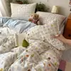 Juego de ropa de cama de cuatro piezas apto para la piel, modelo nuevo 2026, funda de edredón de gasa de doble capa, sábana y funda de colcha para dormitorio individual de estudiante, juego de tres piezas