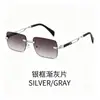 Moda Europea y Americana Gafas de Sol Sin Marco Hombres Protección UV Exterior Gafas Mujeres Ligeras Lujo Metal Gafas de Sol Estilo Nuevo Transfronterizo