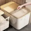 Recipiente doméstico para armazenamento de arroz, selado, à prova de insetos e à prova de umidade 10kg Tanque de armazenamento de farinha de alta qualidade de grau alimentício, recipiente de arroz para armazenamento de arroz e farinha