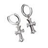 Accesorios Populares Transfronterizos, Aretes de Cruz de Alta Gama con Incrustaciones de Diamantes, Personalidad Femenina, Estilo Cool, Aretes Nicho y Venta al por Mayor de Aretes