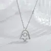 Beixi Joyería de Plata Collar de Árbol de Navidad S925 Plata de Ley para Mujer, Colgante Dinámico de Nicho de Lujo Ligero, Joyería de Cuello Simple