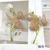 Flor Artificial 3 Ramos Colorida Orquídea Phalaenopsis Cordão DIY Material para Acessório de Cabelo Flor Falsa Guirlanda para Casa Decoração de Fotografia