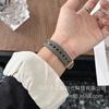 Correa de Cuero de Cabra con Anillo Metálico para Cintura Pequeña Adecuada para Apple S10 S11 Xiaomi Huawei Gt6 Fit4 Pulsera de Cuero