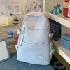 Mochila simple de gran capacidad para estudiantes universitarias, estilo universitario, color liso, bolsa escolar de gran capacidad para chicas de secundaria y preparatoria