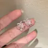 Pendientes de Racimo de Uvas con Piedra Ojo de Gato Colorida Estilo Coreano, Claros y Frescos, Pendientes Dulces Retro con Lazo